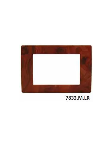 Marlanvil 7833.M.LR classic 3-hole plate in briar wood